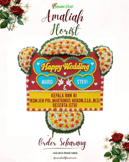 Papan Bunga Pernikahan Gajahan